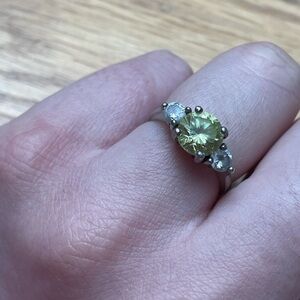 Sterling silver ring with stones